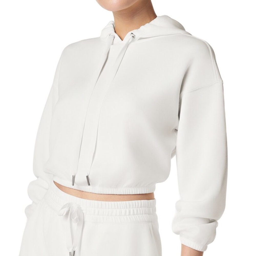 SPANX Crop Air Soft  Cream Hoodie